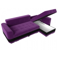 Угловой диван Честер велюр (фиолетовый/черный)  - Изображение 5
